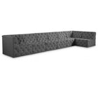 Meridian Furniture Tuft Velvet Modular Sectional 7B - Grey - Sofas