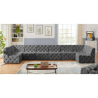 Meridian Furniture Tuft Velvet Modular Sectional 8B