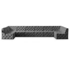 Meridian Furniture Tuft Velvet Modular Sectional 8B - Grey