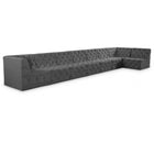 Meridian Furniture Tuft Velvet Modular Sectional 8C - Grey - Sofas