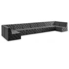 Meridian Furniture Tuft Velvet Modular Sectional 9A - Grey - Sofas