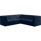 Meridian Furniture Tuft Velvet Modular Sectional 5C - Navy - Sofas