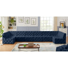 Meridian Furniture Tuft Velvet Modular Sectional 8B