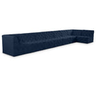 Meridian Furniture Tuft Velvet Modular Sectional 8C - Navy - Sofas