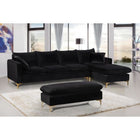 Meridian Furniture Naomi Velvet Reversible Sectional - Sofas