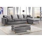 Meridian Furniture Naomi Velvet Reversible Sectional - Sofas
