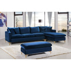 Meridian Furniture Naomi Velvet Reversible Sectional - Sofas