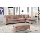 Meridian Furniture Naomi Velvet Reversible Sectional - Sofas