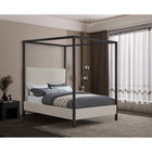 Meridian Furniture James Linen Textured Fabric Bed - Queen - Bedroom Beds