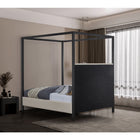 Meridian Furniture James Linen Textured Fabric Bed - Full - Bedroom Beds