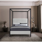 Meridian Furniture James Linen Textured Fabric Bed - Queen - Bedroom Beds