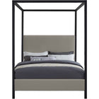 Meridian Furniture James Linen Textured Fabric Bed - King - Bedroom Beds