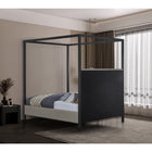 Meridian Furniture James Linen Textured Fabric Bed - Full - Bedroom Beds