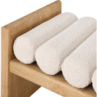 Meridian Furniture 32 Waverly Boucle Fabric Bench - Natural Finish - Benches