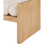 Meridian Furniture 32 Waverly Boucle Fabric Bench - Natural Finish - Benches