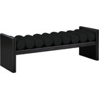 Meridian Furniture 52 Waverly Boucle Fabric Bench - Black Finish - Black - Benches