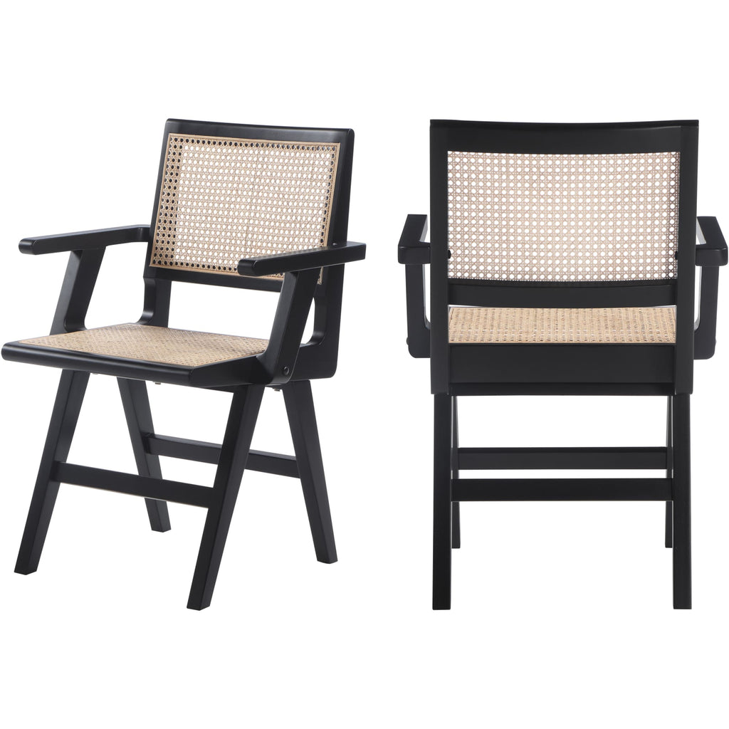 Meridian Furniture Preston Dining Arm Chair - Black - Dining Chairs