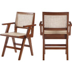 Meridian Furniture Preston Dining Arm Chair - Walnut - Dining Chairs