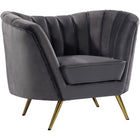 Meridian Furniture Margo Velvet Chair - Grey - Chairs