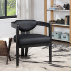 Meridian Furniture Carlyle Faux Leather Dining Chair - Black Finish - Dining Chairs