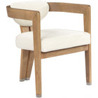 Meridian Furniture Carlyle Faux Leather Dining Chair - Natural Finish - Dining Chairs