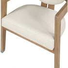 Meridian Furniture Carlyle Faux Leather Dining Chair - Natural Finish - Dining Chairs