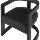 Meridian Furniture Manchester Faux Leather Dining Chair - Black Finish - Dining Chairs