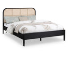 Meridian Furniture Siena Ash Wood Bed - Queen - Black - Bedroom Beds