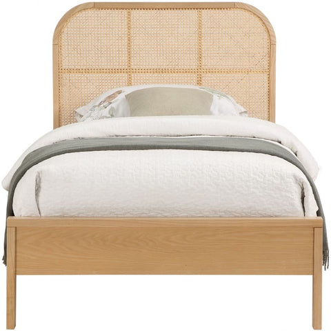 Meridian Furniture Siena Ash Wood Bed - Twin - Natural - Bedroom Beds