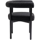 Meridian Furniture Hyatt Boucle Fabric Dining Chair - Black - Dining Chairs