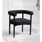 Meridian Furniture Hyatt Boucle Fabric Dining Chair - Black - Dining Chairs