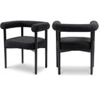 Meridian Furniture Hyatt Boucle Fabric Dining Chair - Black - Black - Dining Chairs