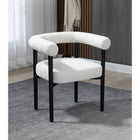 Meridian Furniture Hyatt Boucle Fabric Dining Chair - Black - Dining Chairs