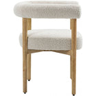 Meridian Furniture Hyatt Boucle Fabric Dining Chair - Natural - Dining Chairs