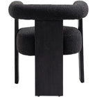 Meridian Furniture Barrel Boucle Fabric Dining Chair - Black - Dining Chairs