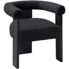 Meridian Furniture Barrel Boucle Fabric Dining Chair - Black - Dining Chairs