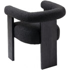 Meridian Furniture Barrel Boucle Fabric Dining Chair - Black - Dining Chairs
