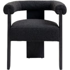 Meridian Furniture Barrel Boucle Fabric Dining Chair - Black - Dining Chairs