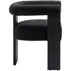 Meridian Furniture Barrel Boucle Fabric Dining Chair - Black - Dining Chairs