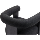 Meridian Furniture Barrel Boucle Fabric Dining Chair - Black - Dining Chairs