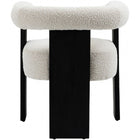 Meridian Furniture Barrel Boucle Fabric Dining Chair - Black - Dining Chairs