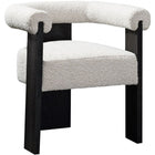 Meridian Furniture Barrel Boucle Fabric Dining Chair - Black - Dining Chairs