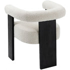 Meridian Furniture Barrel Boucle Fabric Dining Chair - Black - Dining Chairs