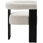 Meridian Furniture Barrel Boucle Fabric Dining Chair - Black - Dining Chairs