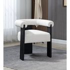 Meridian Furniture Barrel Boucle Fabric Dining Chair - Black - Dining Chairs
