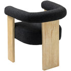 Meridian Furniture Barrel Boucle Fabric Dining Chair - Natural - Dining Chairs