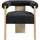 Meridian Furniture Barrel Boucle Fabric Dining Chair - Natural - Dining Chairs