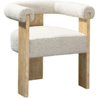 Meridian Furniture Barrel Boucle Fabric Dining Chair - Natural - Dining Chairs