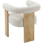 Meridian Furniture Barrel Boucle Fabric Dining Chair - Natural - Dining Chairs