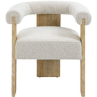 Meridian Furniture Barrel Boucle Fabric Dining Chair - Natural - Dining Chairs